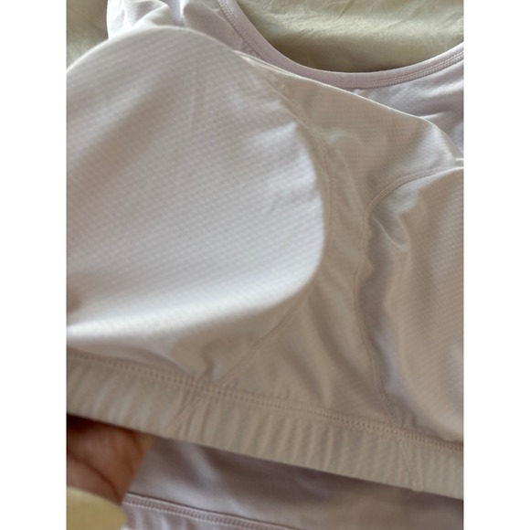 Glowmode FeatherFit Pink Just Do U-Back Cap Sleeve Slit Hem Crop‎ Tank Top - Picture 5 of 7